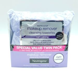 Neutrogena Night Calming Makeup Remover Cleansing Towelettes Twin Pack